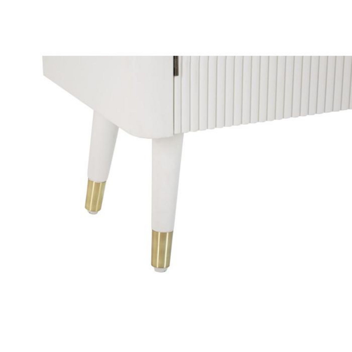 Paris Prix Buffet 2 Portes & 4 Tiroirs en Bois  Matera  117cm Blanc & Naturel