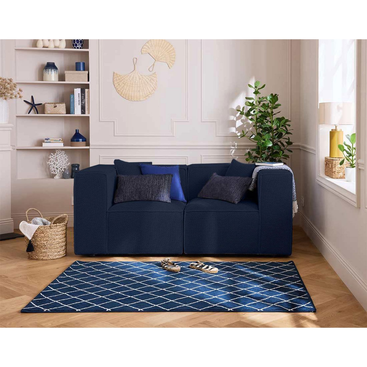 LISA DESIGN Arty - canapé modulable 2 places - en tissu mailles 3d