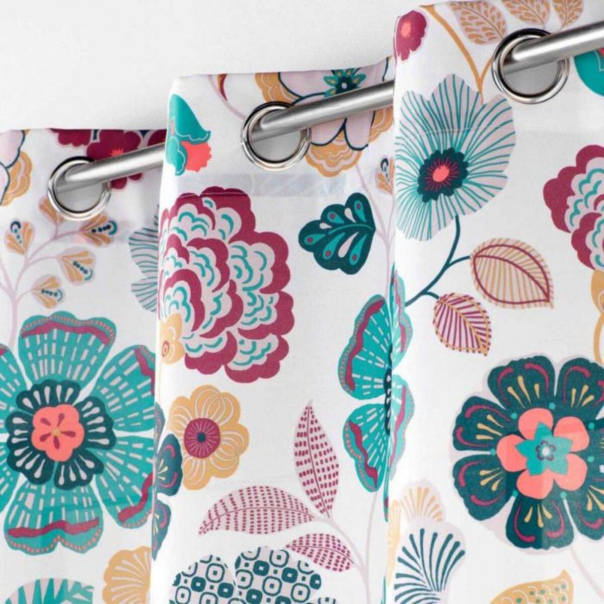 Paris Prix Rideau à Œillets Imprimé  Winteria  140x260cm Blanc