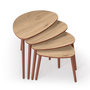 Voir la diapositive 4 : Habitat et Jardin Table gigogne (4 pièces) en bois  Nora  68 x 45 x 55 cm - Chêne