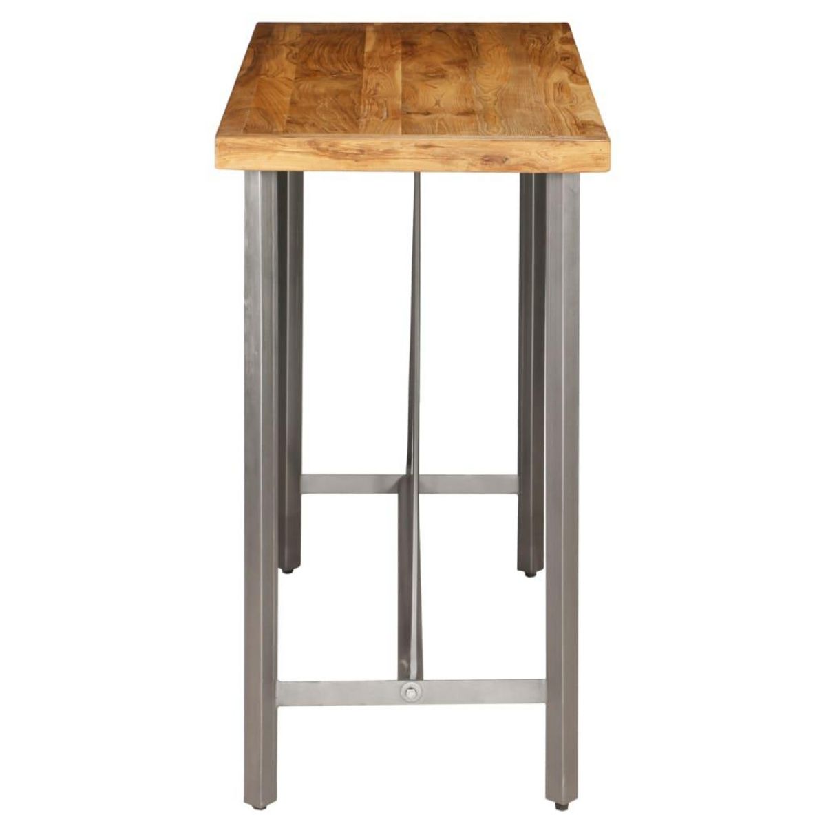 VIDAXL Table de bar Teck recycle massif 120x58x106 cm
