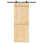 VIDAXL Porte coulissante et kit de quincaillerie 80x210 cm pin massif
