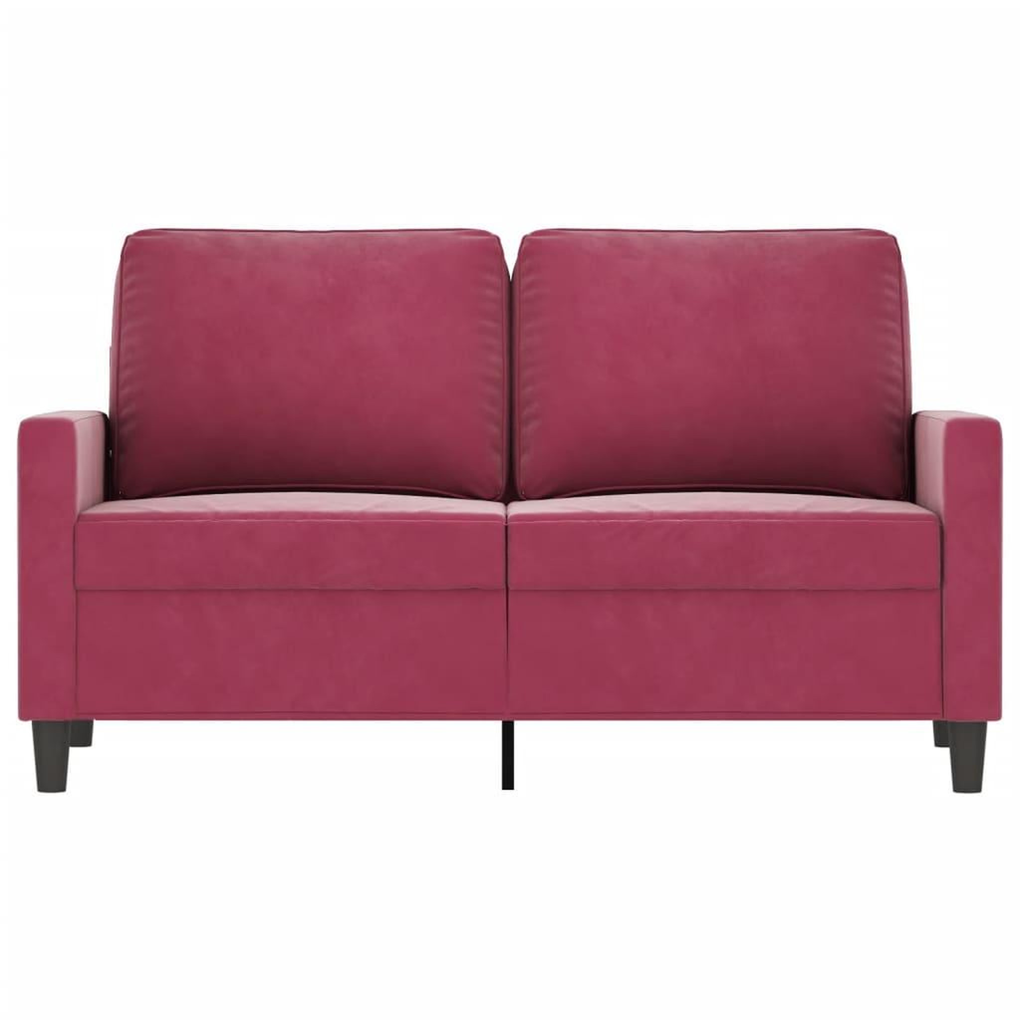 Voir la diapositive 3 : VIDAXL Canape a 2 places Rouge bordeaux 120 cm Velours