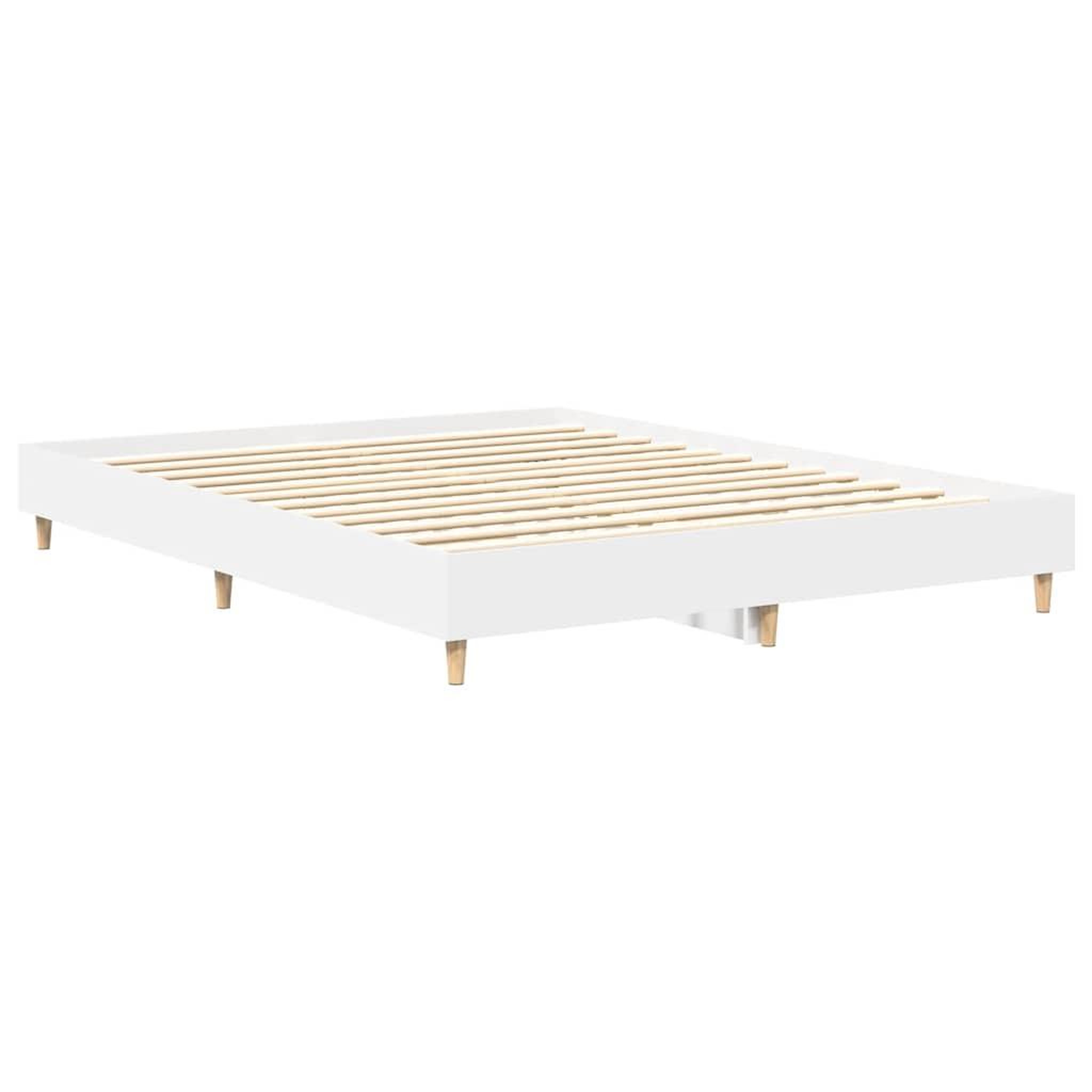 Voir la diapositive 4 : VIDAXL Cadre de lit sans matelas blanc 140x200 cm bois d'ingenierie