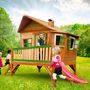 Voir la diapositive 1 : AXI Cabane de jardin enfant avec toboggan - Bois - H1.65m - EMMA 