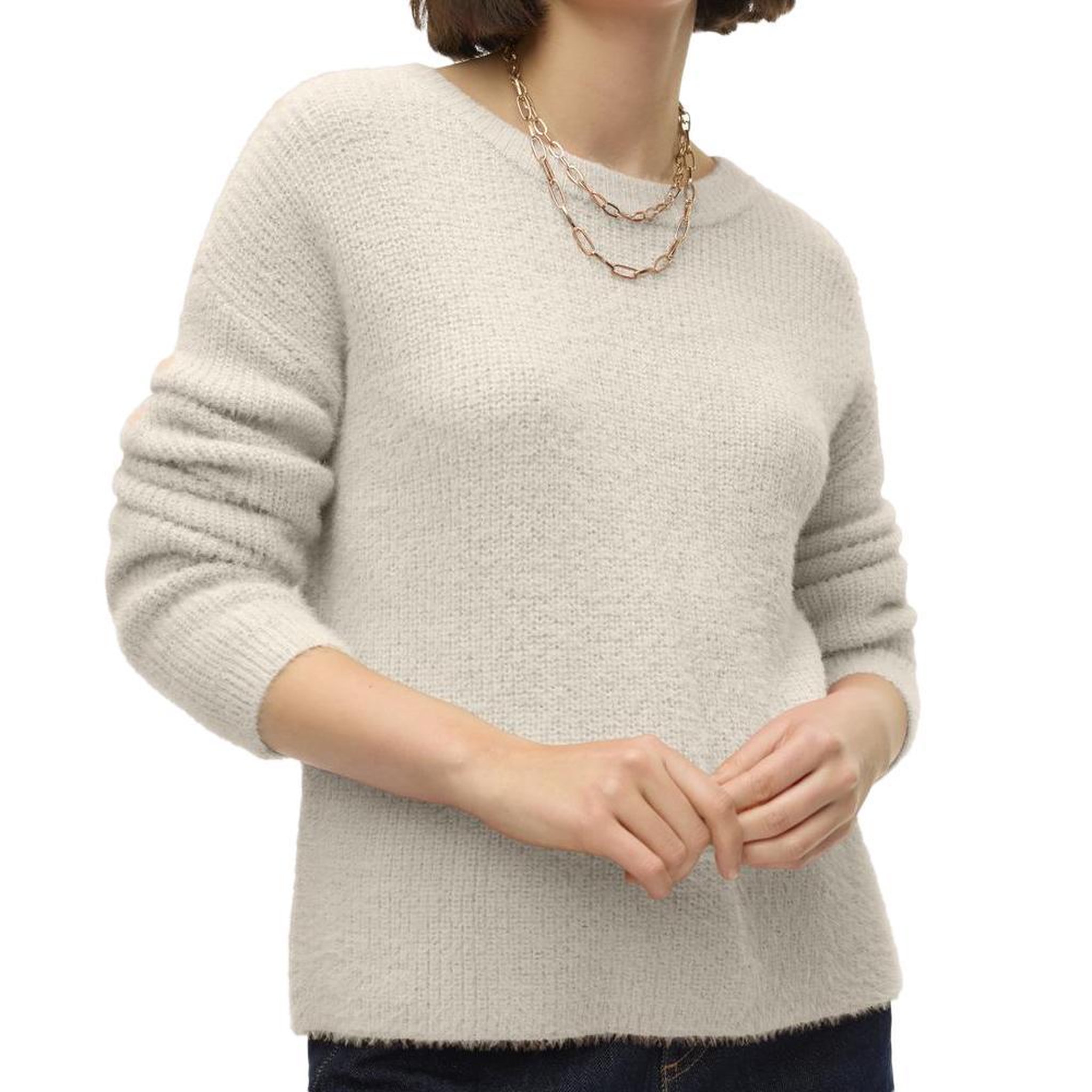 Vero Moda Pull Beige Femme Vero Moda Puff. Coloris disponibles : Beige