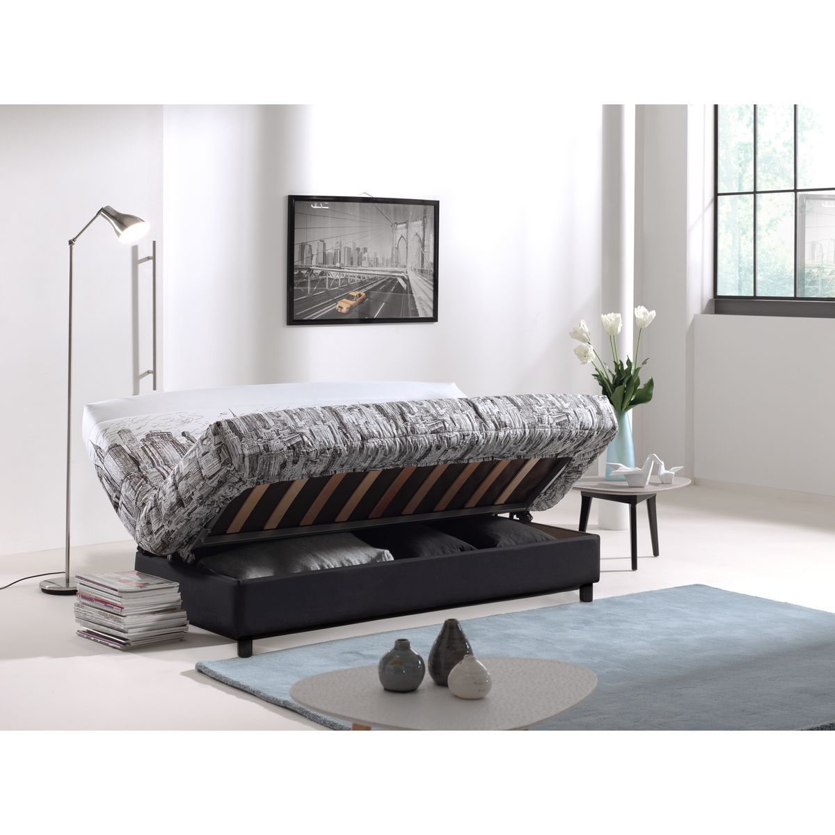 Banquette CLIC CLAC MANHATTAN matelas 9 cm mousse standard 21 kg/m3