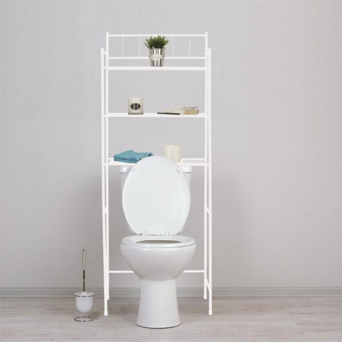 Paris Prix Meuble WC 3 Étagères  Toilettes  160cm Blanc
