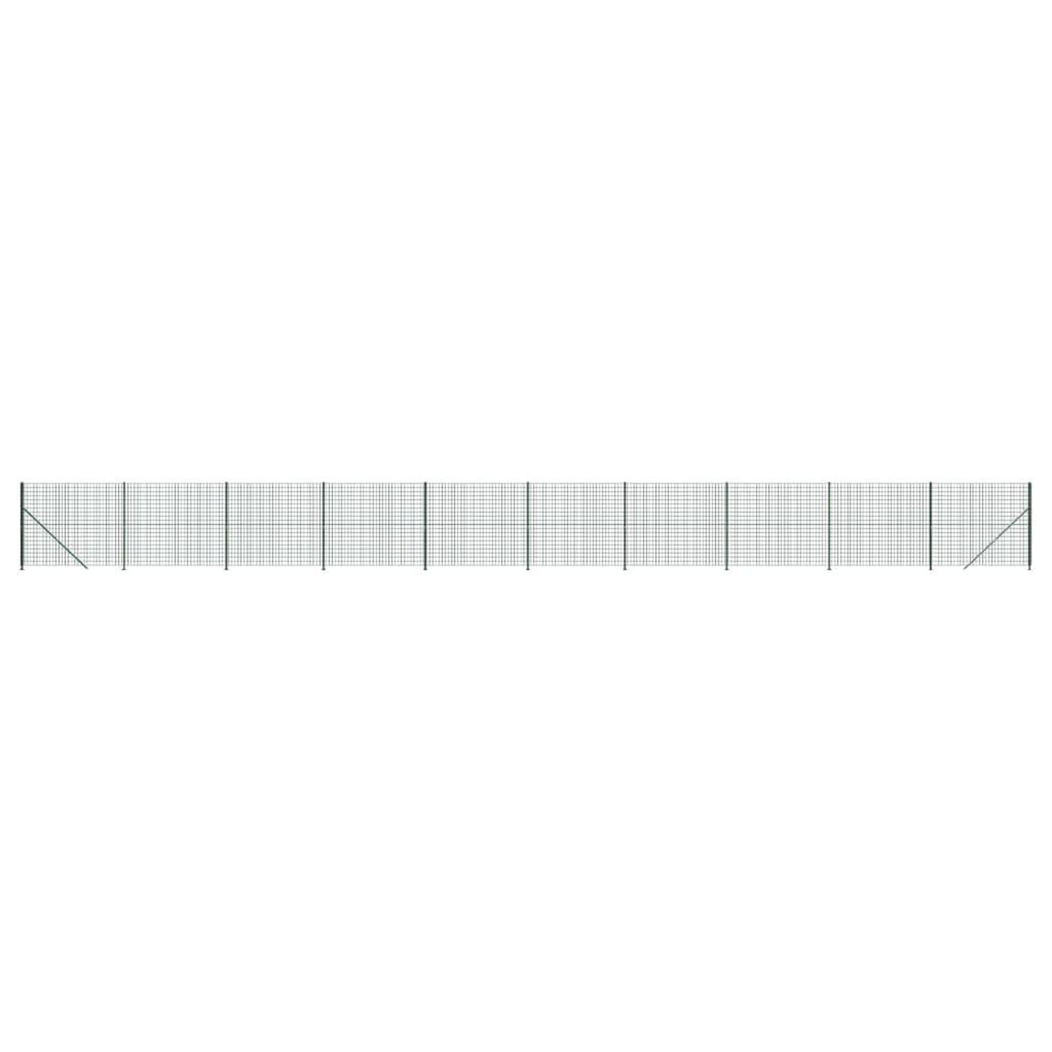 Voir la diapositive 2 : VIDAXL Cloture en treillis metallique avec bride vert 2,2x25 m