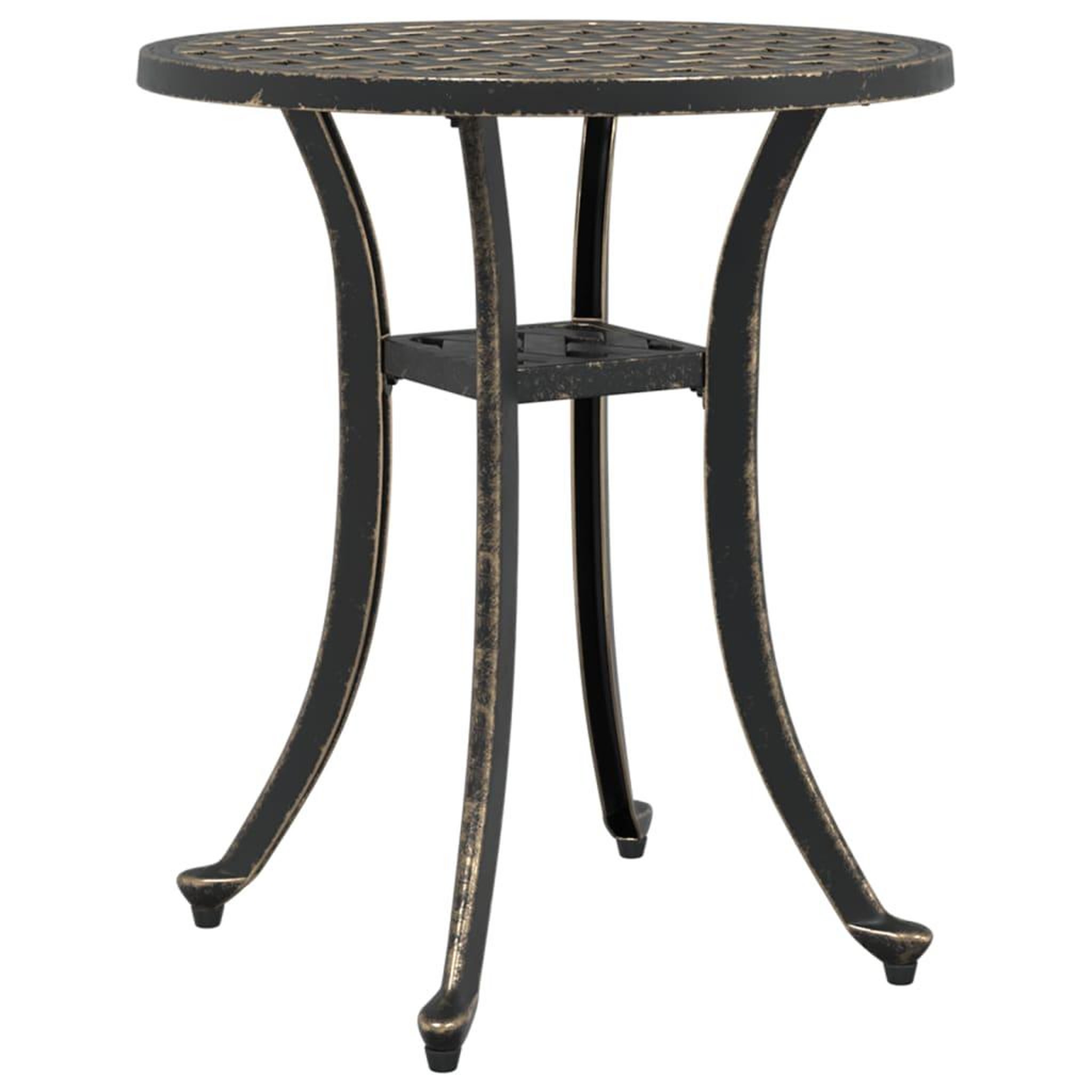 Voir la diapositive 2 : VIDAXL Table de jardin bronze Ø48x53 cm aluminium coule