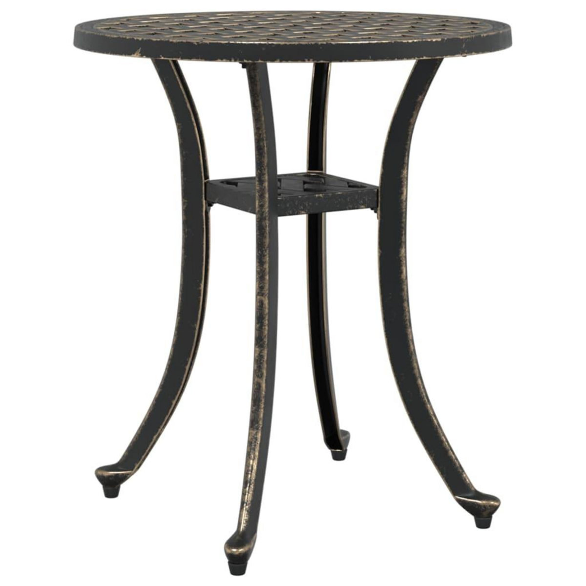 VIDAXL Table de jardin bronze Ø48x53 cm aluminium coule