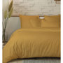 Voir la diapositive 2 : Home collection Parure housse de couette 100%percale de coton 80 fils/cm2-percale moutarde
