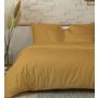 Voir la diapositive 2 : Home collection Parure housse de couette 100%percale de coton 80 fils/cm2-percale moutarde