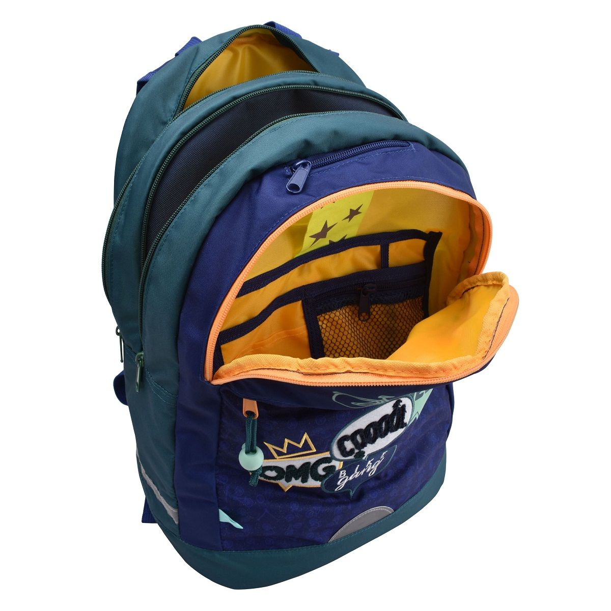 AUCHAN Sac à dos 2 compartiments bleu Slow Motion