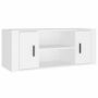 Voir la diapositive 2 : VIDAXL Meuble TV Blanc 100x35x40 cm Bois d'ingenierie