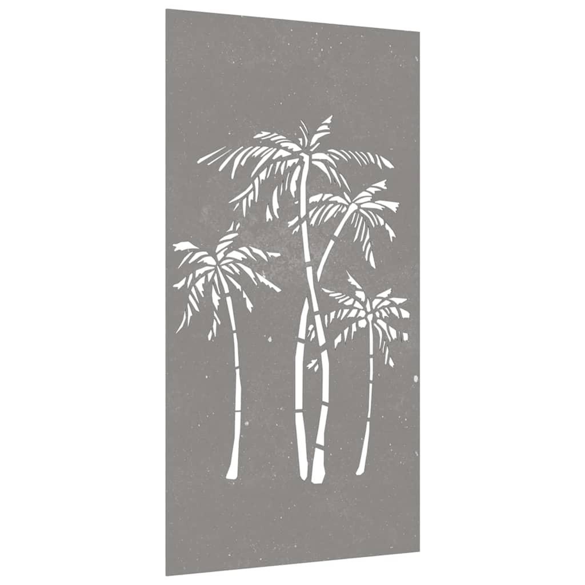 Voir la diapositive 3 : VIDAXL Decoration murale jardin 105x55 cm acier corten design palmier