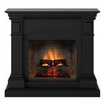 CENTRALE BRICO Cheminée électrique connectée 1400W - MAGNA Powerflame 2 - effets flammes 3D et crépitement - Noir