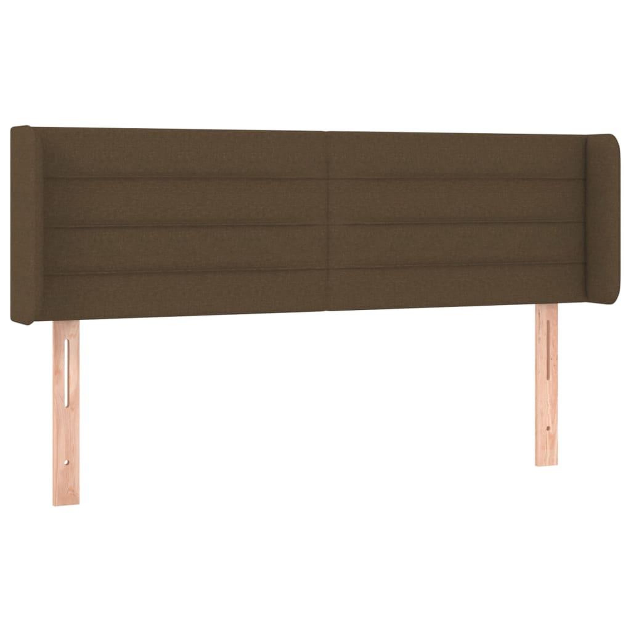 Voir la diapositive 2 : VIDAXL Tete de lit avec oreilles Marron Fonce 147x16x78/88 cm Tissu