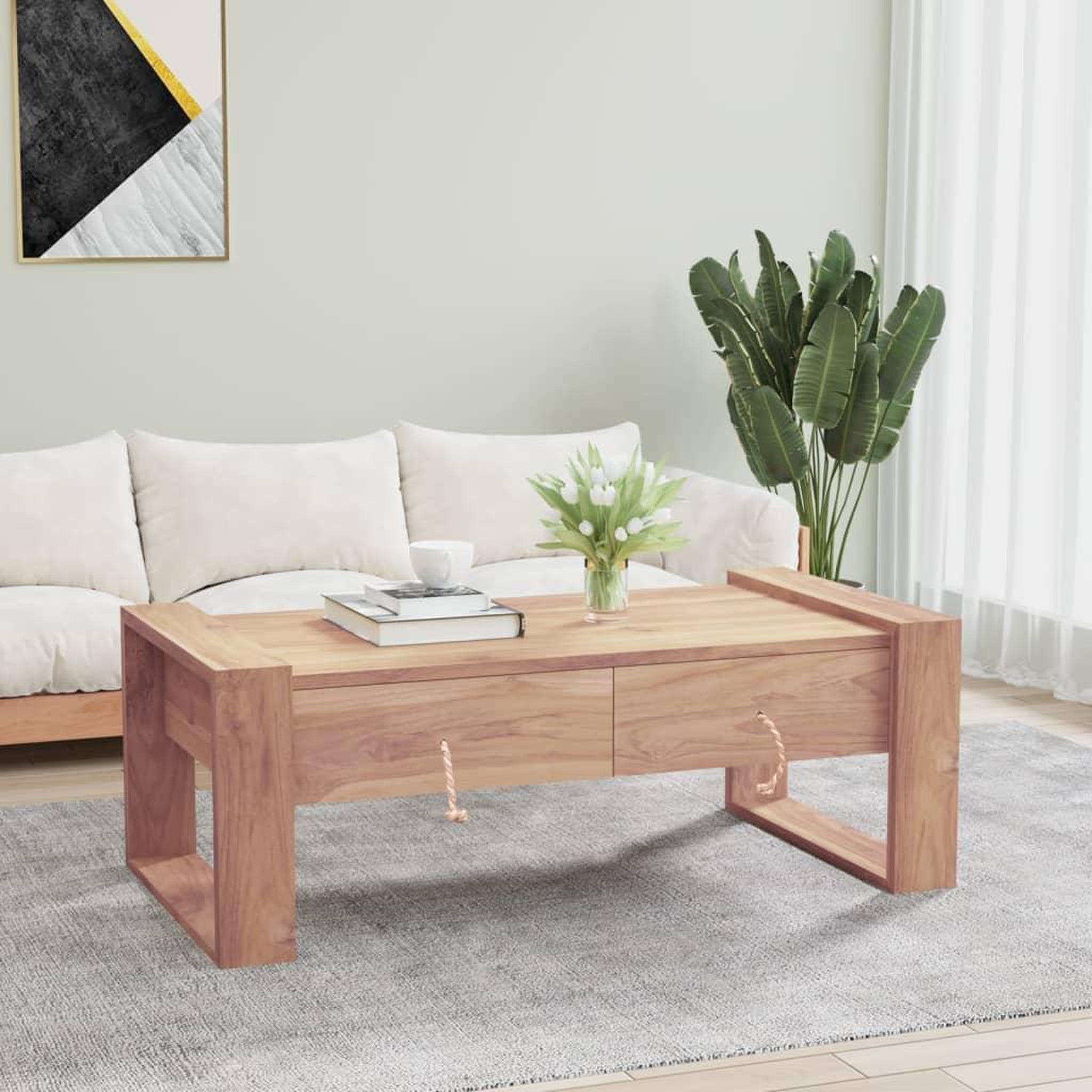 Voir la diapositive 1 : VIDAXL Table basse 110x60x40 cm Bois de teck massif