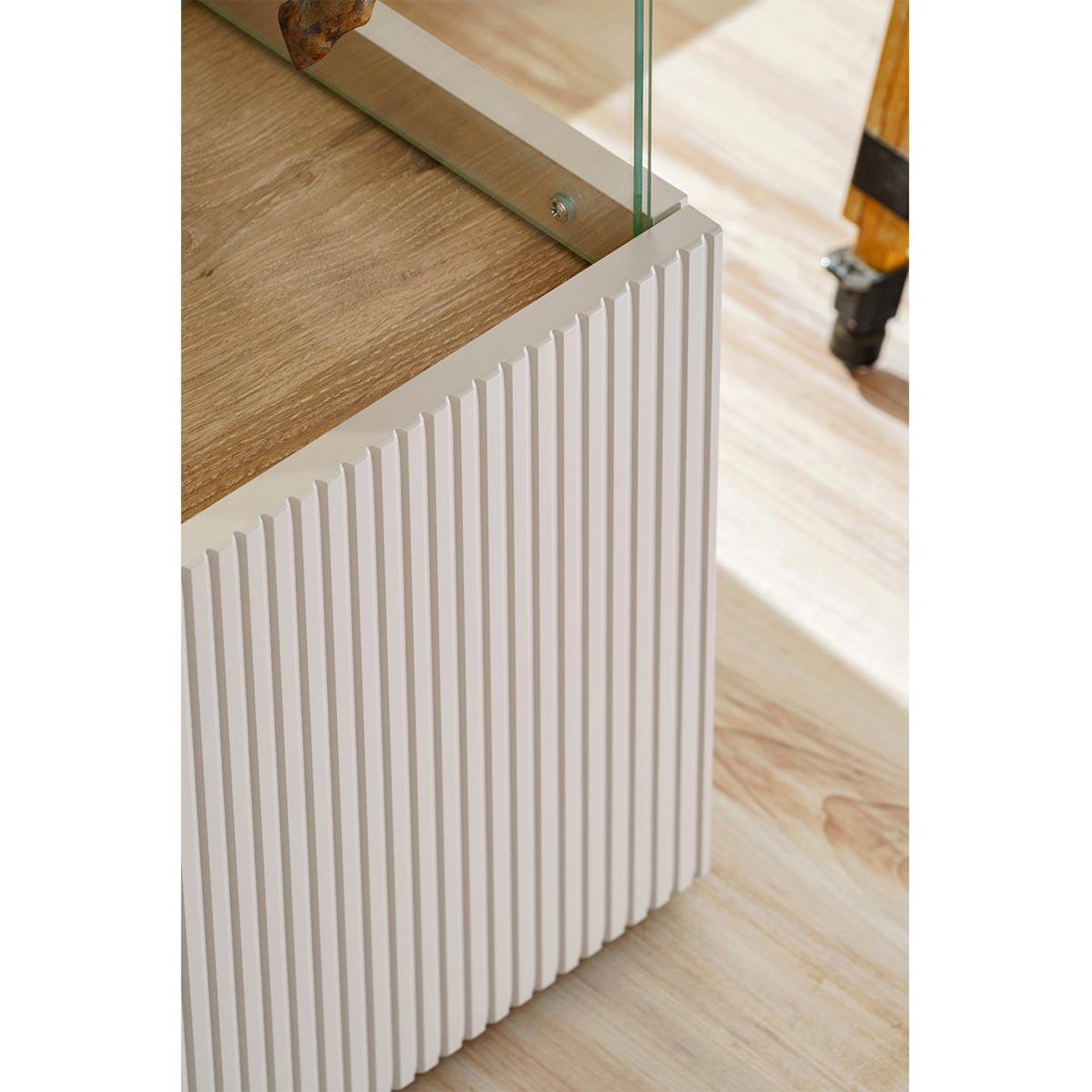Voir la diapositive 6 : Paris Prix Buffet rainuré  catalina  160cm naturel
