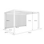 Voir la diapositive 4 : SWEEEK Pergola bioclimatique aluminium et acier 3x4m lames orientables + store 4m PALACE anthracite