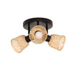 ATMOSPHERA Plafonnier 3 Lampes Orientables  Lio  25cm Naturel