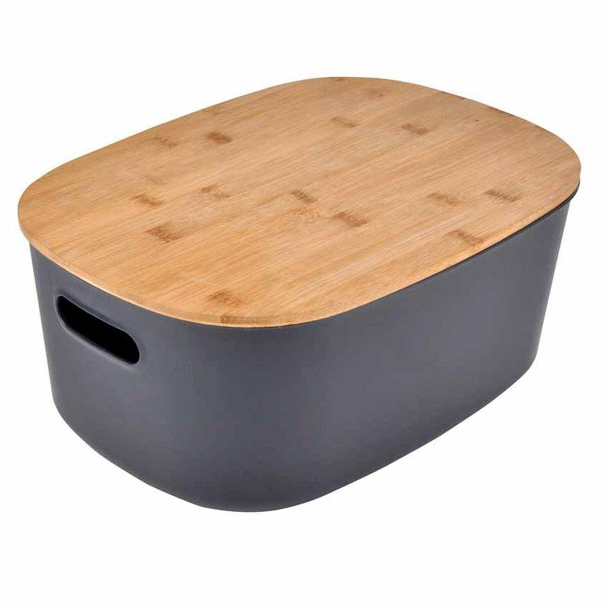 Paris Prix Boîte de Rangement  Bambou  6L Anthracite