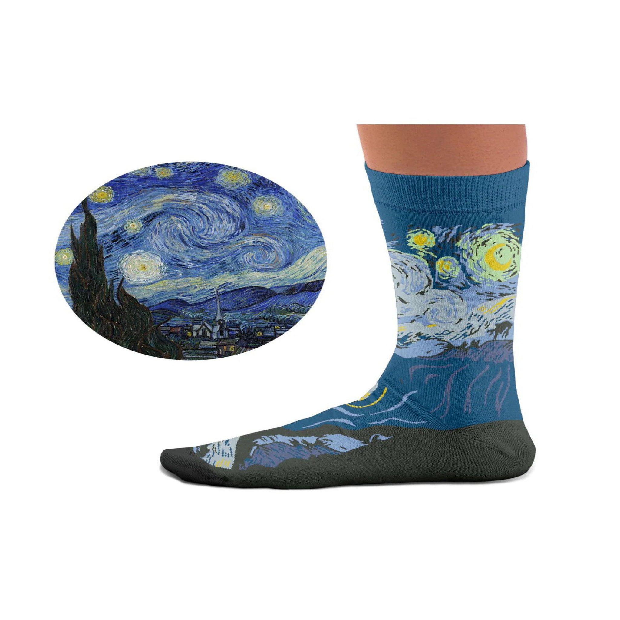 Voir la diapositive 4 : SOCK AFFAIRS Chaussettes la nuit étoilée, van gogh