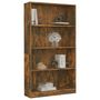 Voir la diapositive 3 : VIDAXL Bibliotheque 4 niveaux Chene fume 80x24x142cm Bois d'ingenierie