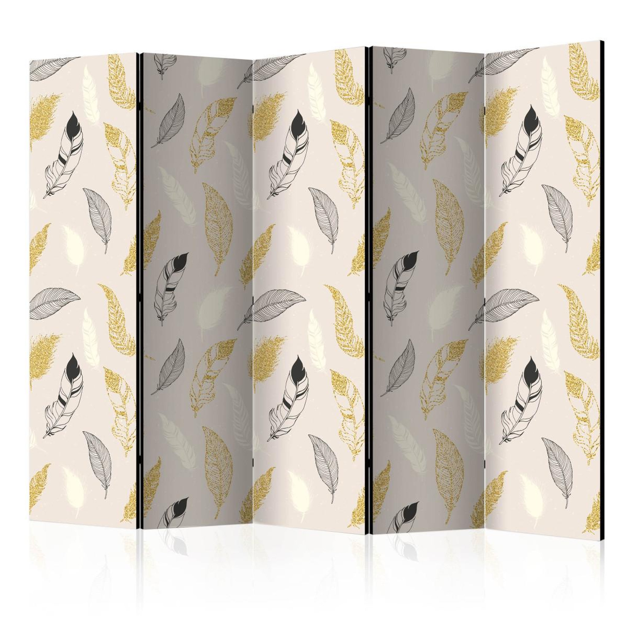 Paris Prix Paravent 5 volets  golden feathers  172x225cm