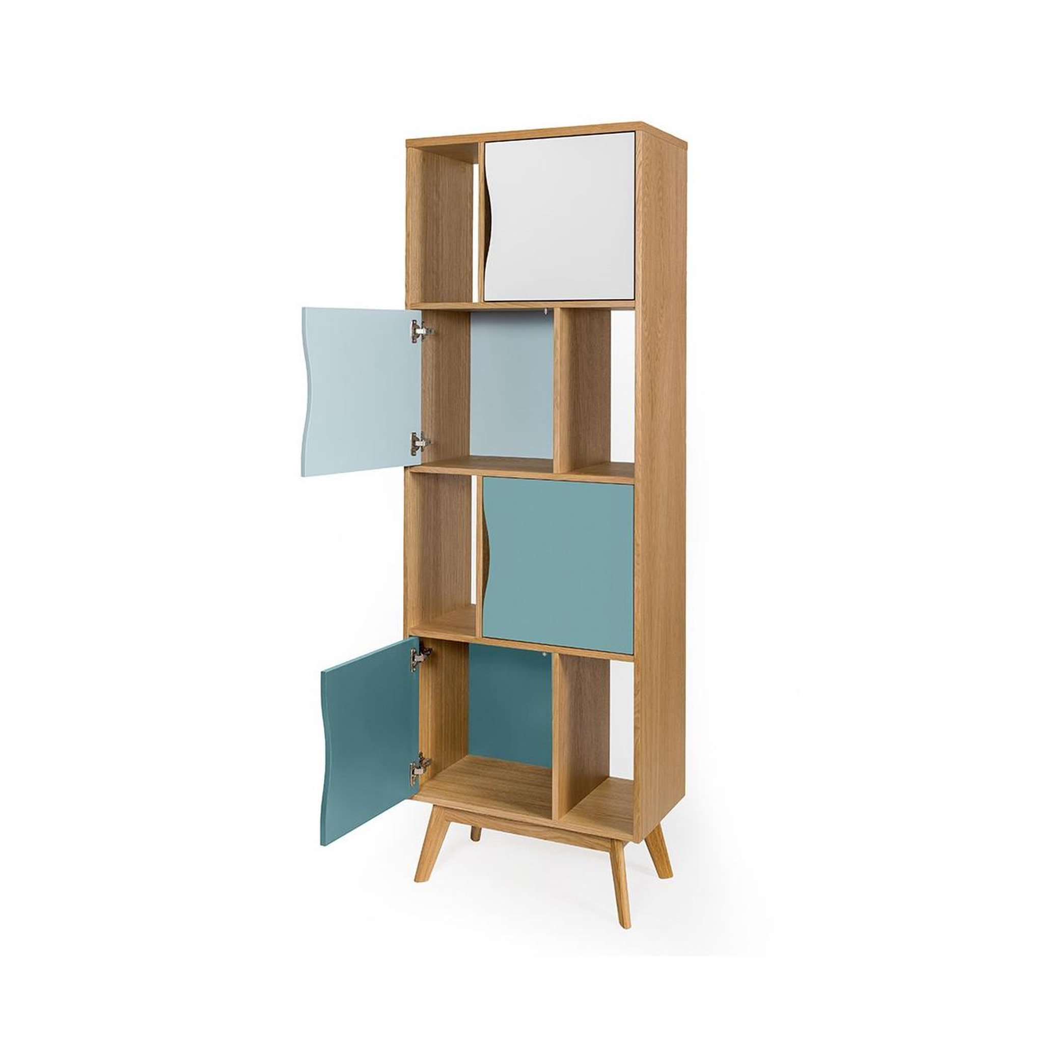 Voir la diapositive 4 : Paris Prix Bibliothèque design  avon  191cm naturel & bleu