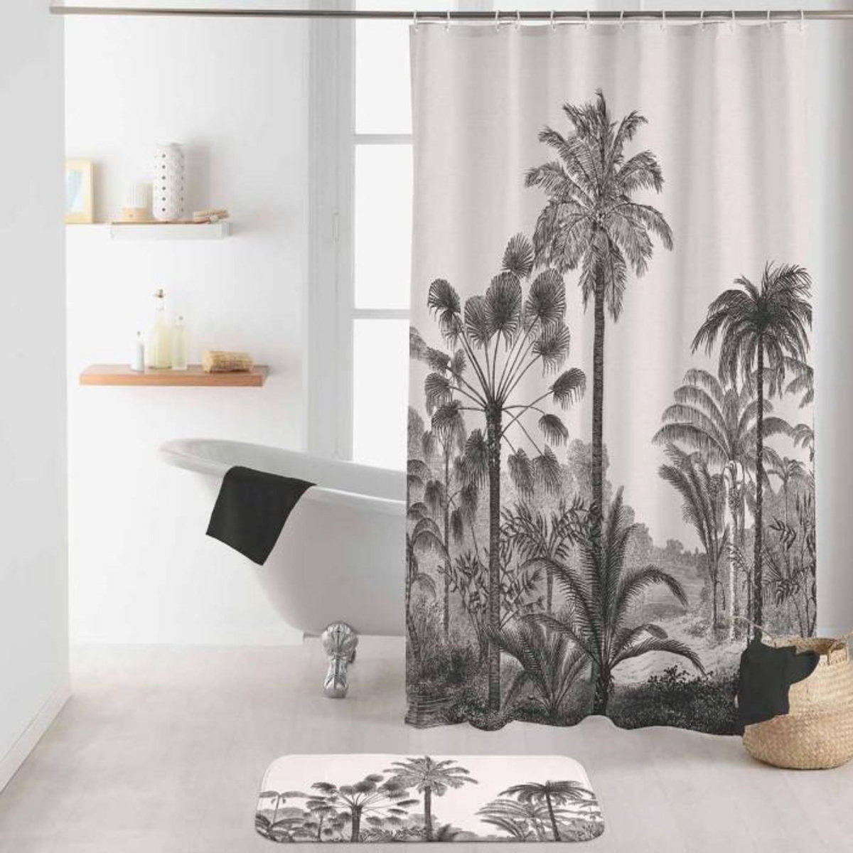 Paris Prix Rideau de Douche  Cocoty  180x200cm Blanc