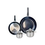 ELO Ensemble de 2 Poêles de cuisson 24 et 32 cm et 2 faitouts 14 et 16 cm Elo Prima Brillant