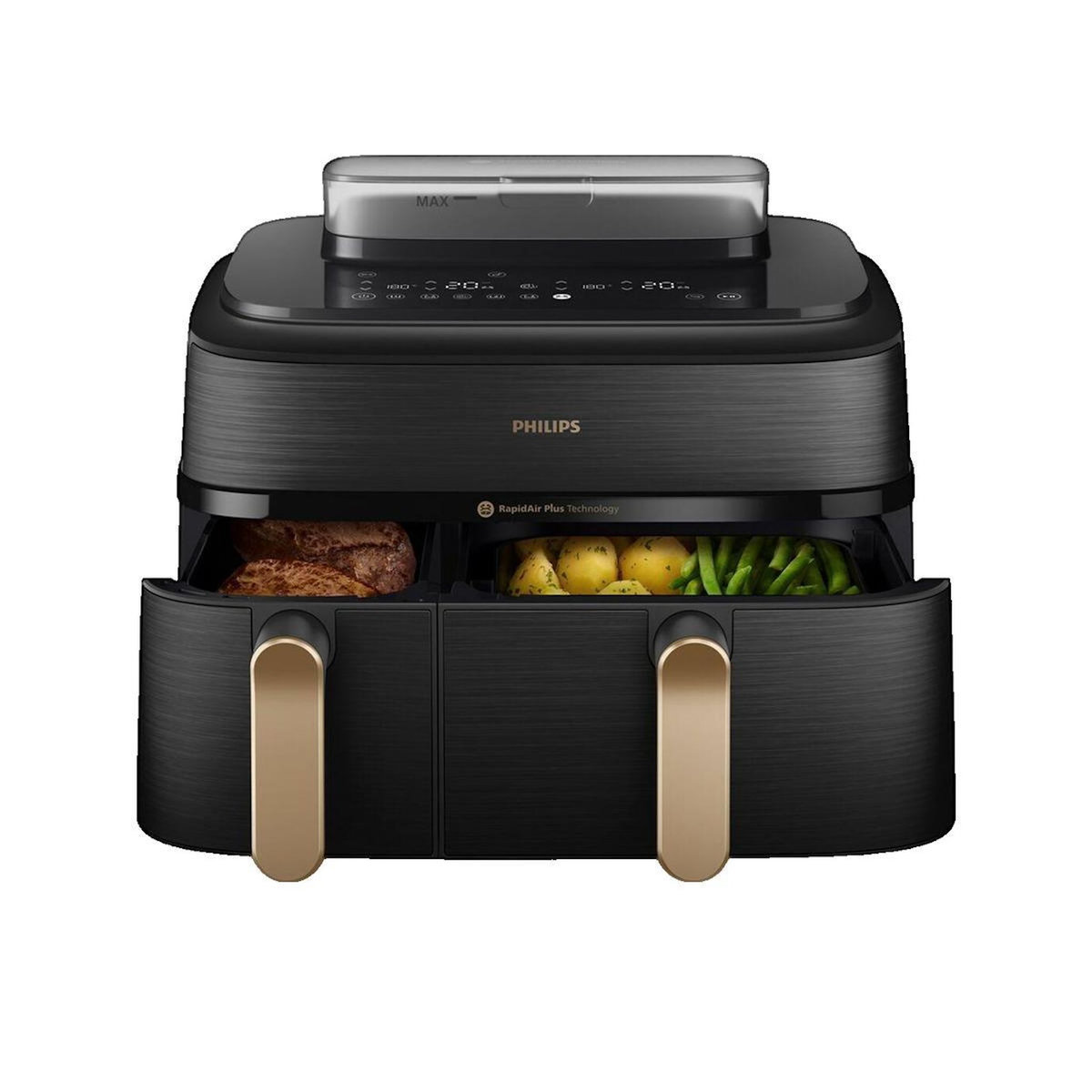 Philips Friteuse à air Philips Air Fryer NA552/00 avec deux paniers de 6L et 3L