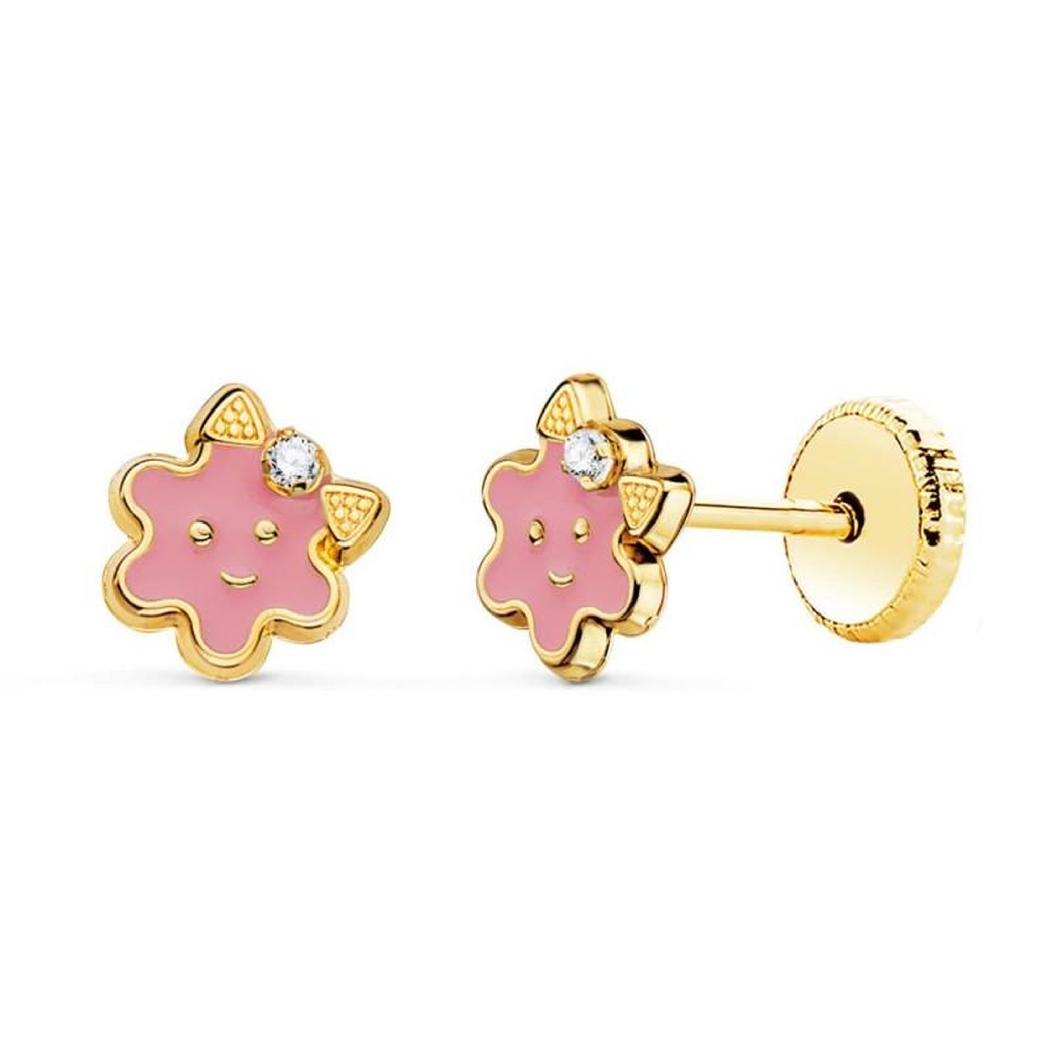 L'ATELIER D'AZUR Boucles d'Oreilles  Or 18 Carats 750/000  Jaune - Fleur