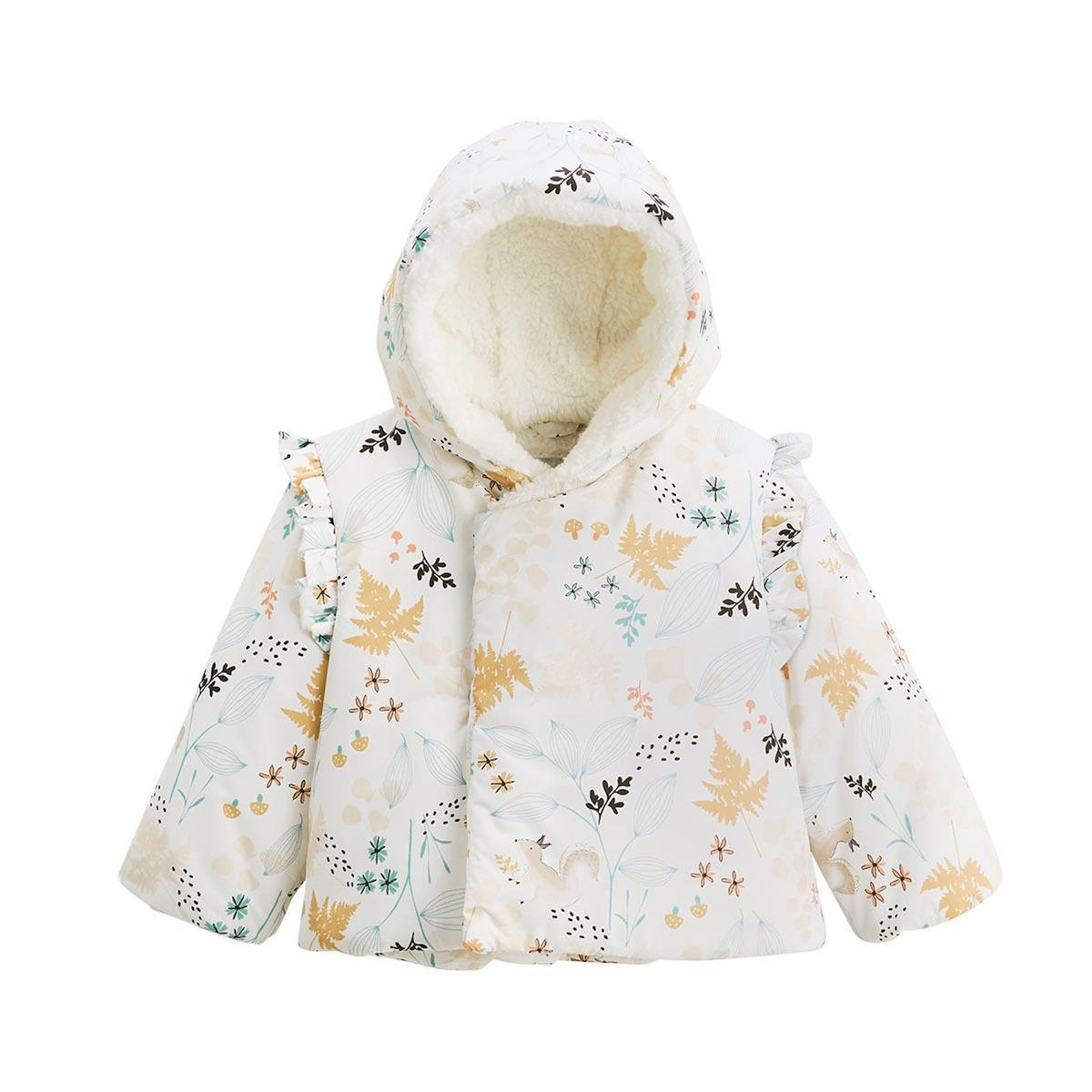 Petit Béguin Doudoune bébé imperméable doublée sherpa avec capuche Bloom