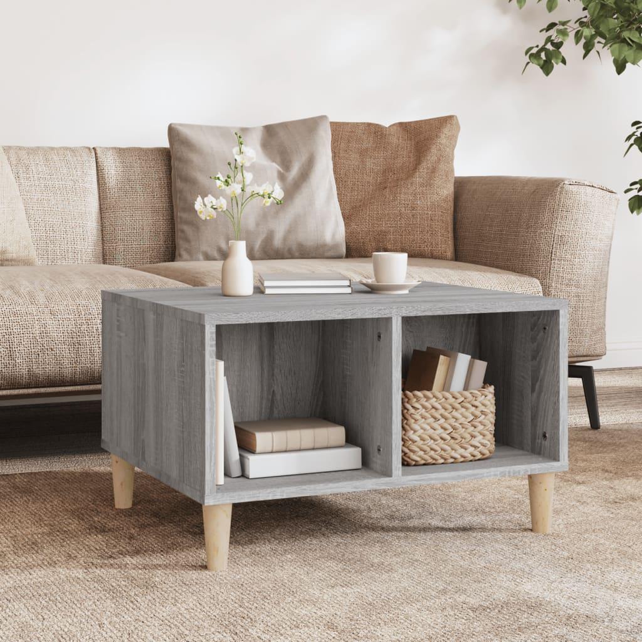 Voir la diapositive 1 : VIDAXL Table basse Sonoma gris 60x50x36,5 cm Bois d'ingenierie