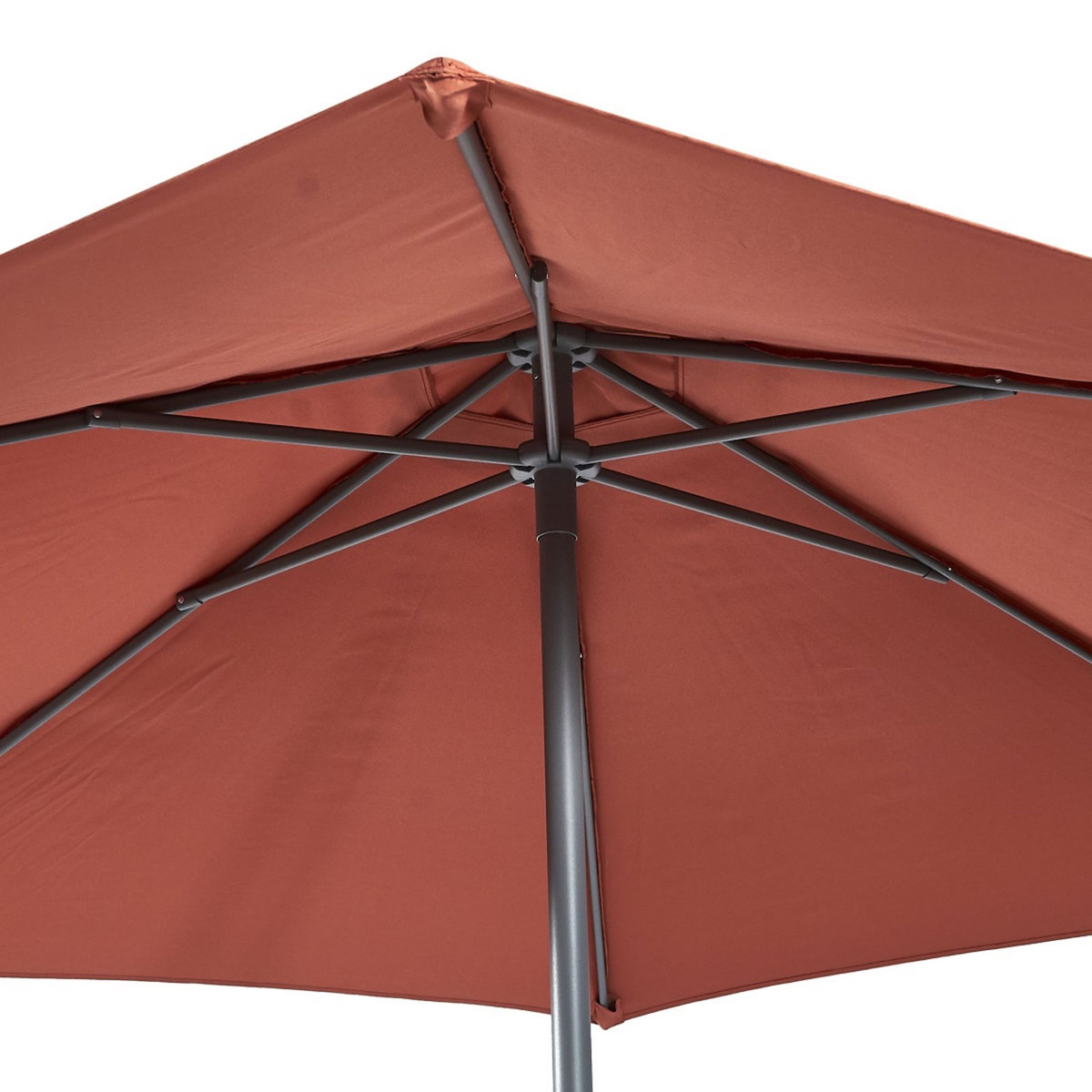 GARDENSTAR Parasol droit D2.7xH2.35m terracota PUSH UP 2