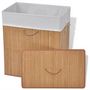 Voir la diapositive 2 : VIDAXL Panier a linge rectangulaire Bambou Naturel