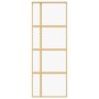 Voir la diapositive 4 : VIDAXL Porte coulissante dore 76x205 cm verre ESG clair et aluminium