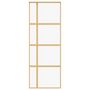 Voir la diapositive 4 : VIDAXL Porte coulissante dore 76x205 cm verre ESG clair et aluminium
