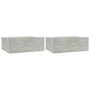 Voir la diapositive 2 : VIDAXL Tables de chevet flottantes 2 pcs Gris beton Bois d'ingenierie