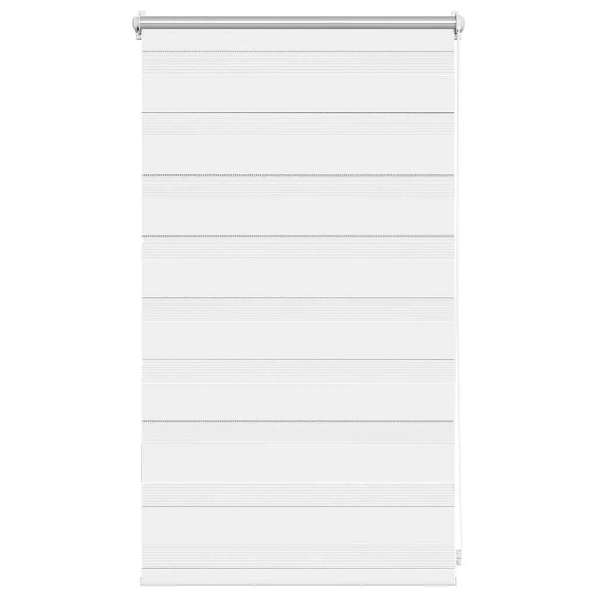 Voir la diapositive 2 : VIDAXL Store venitien zebre 50,9 x 100 cm, largeur du tissu 46,7 cm, blanc