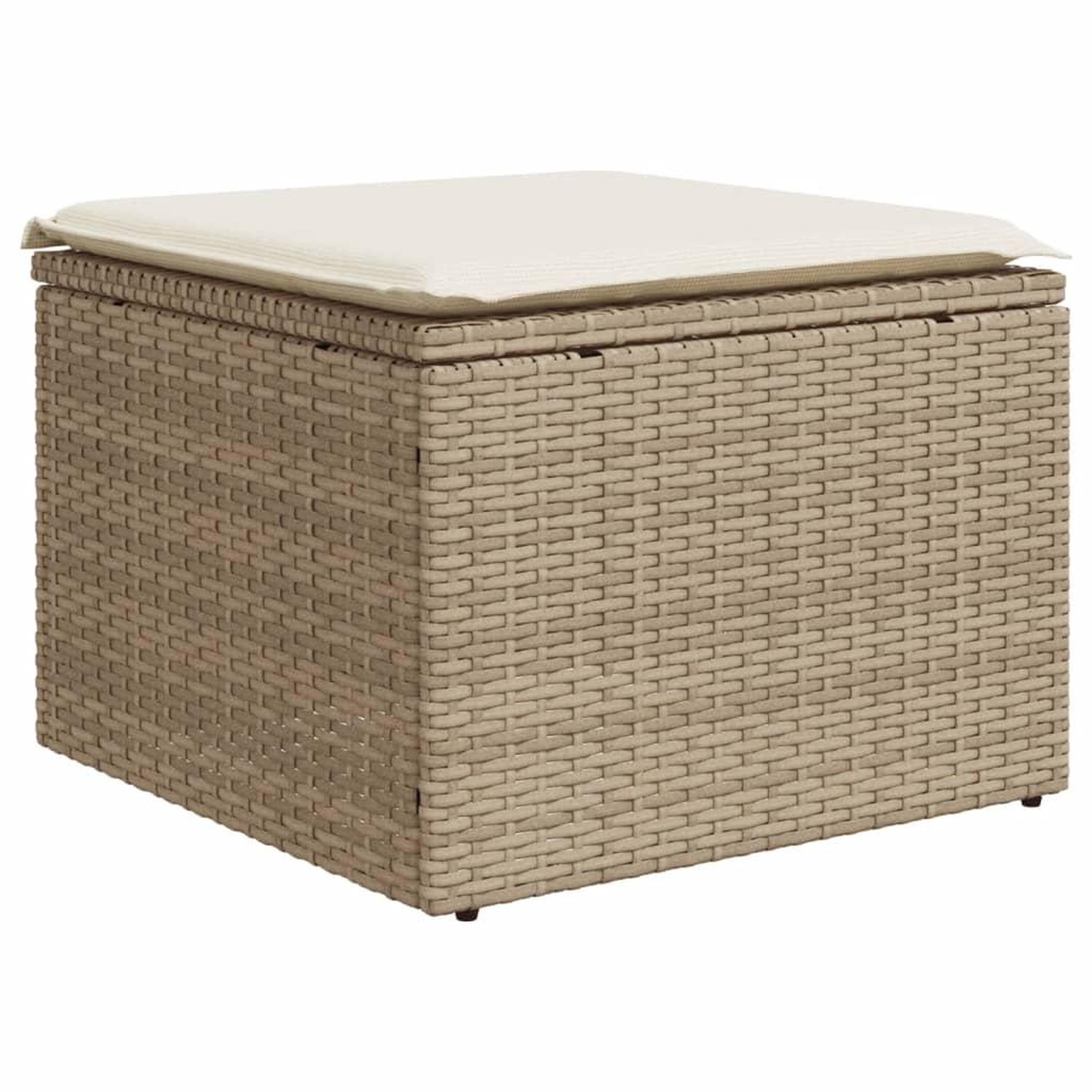 Voir la diapositive 4 : VIDAXL Salon de jardin avec coussins 9 pcs beige resine tressee