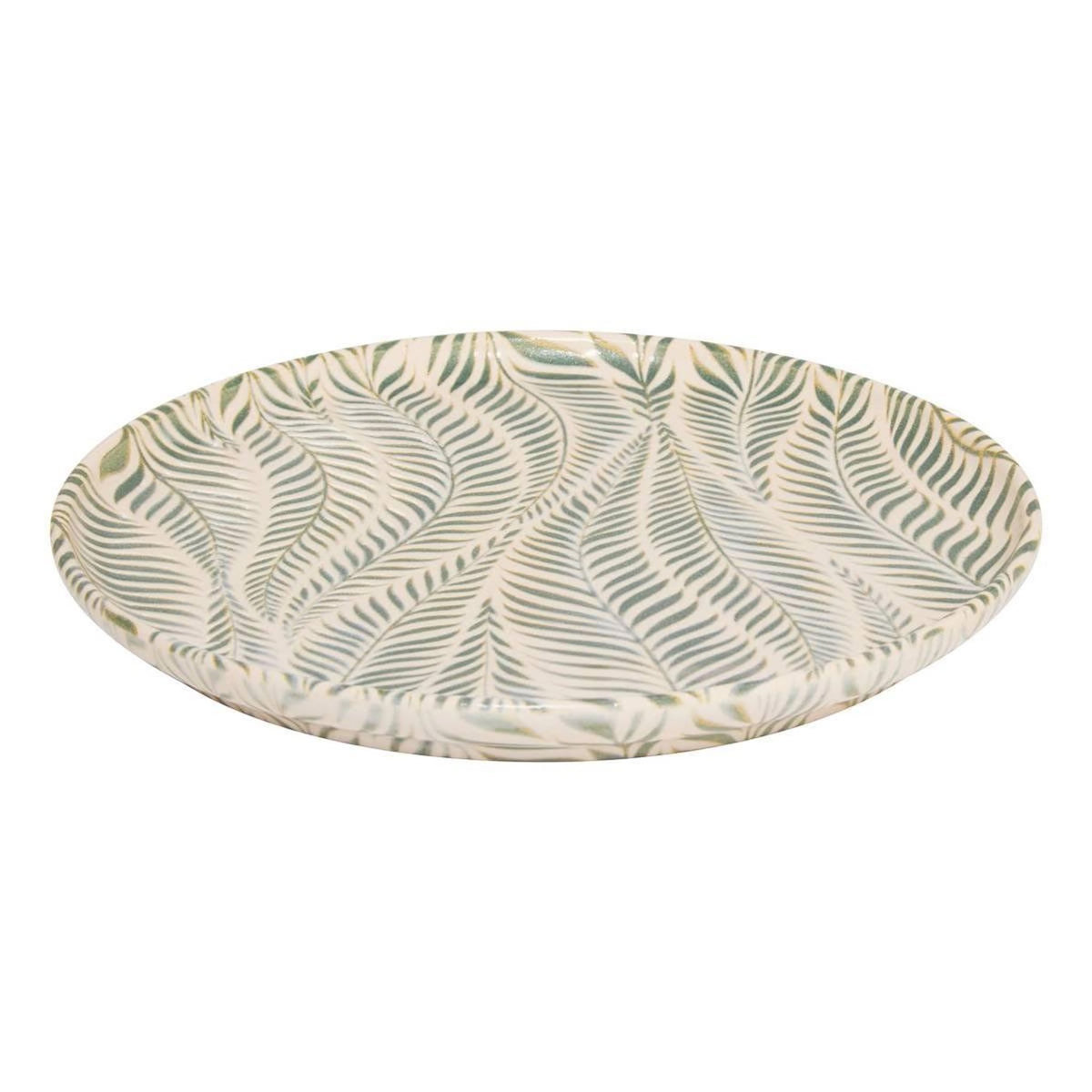 SECRET DE GOURMET Lot de 6 Assiettes à Dessert  Gina  22cm Vert