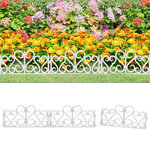 VIDAXL Bordures de pelouse 17 pcs Blanc 10 m PP