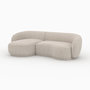 Voir la diapositive 6 : Rendez vous déco Canapé d'angle modulable 4 places en tissu beige chiné-Nova