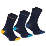Athena Lot de 3 paires de chaussettes mi-hautes homme Easy Color. Coloris disponibles : Bleu, Noir