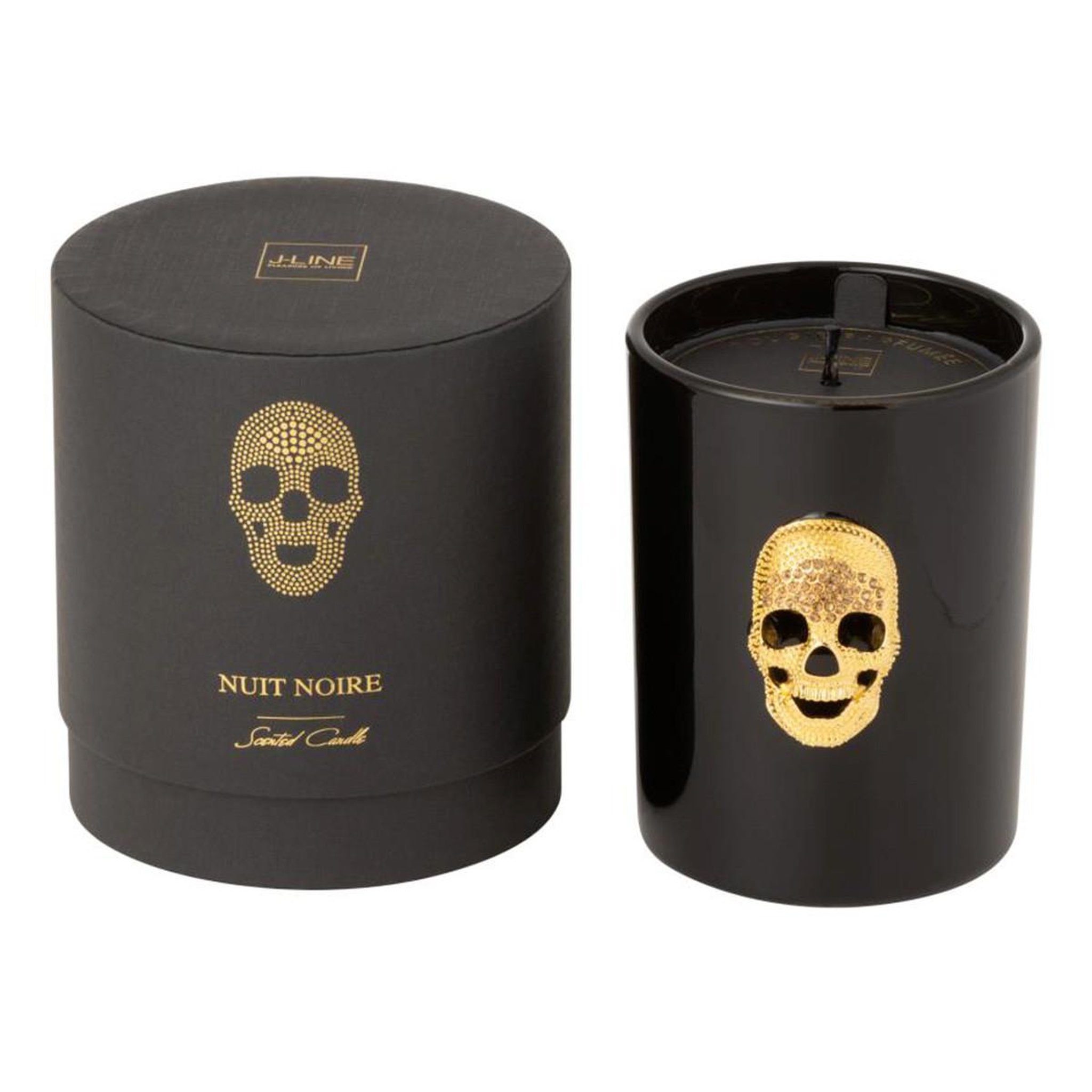J-LINE Bougie parfumée  crane nuit  11cm mysterious palace