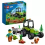 LEGO City 60390 Le Tracteur Forestier, Jouet avec Remorque, Construction de Véhicule Agricole, Figurines Animaux et Minifigurine Jardinier